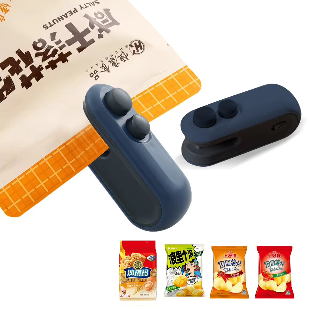 2 in 1 Sealer Cutter Portable Resealer Machine Vacuum Food Sealer Handheld Bag Sealing Machine for Food Storage Snacks Freshness