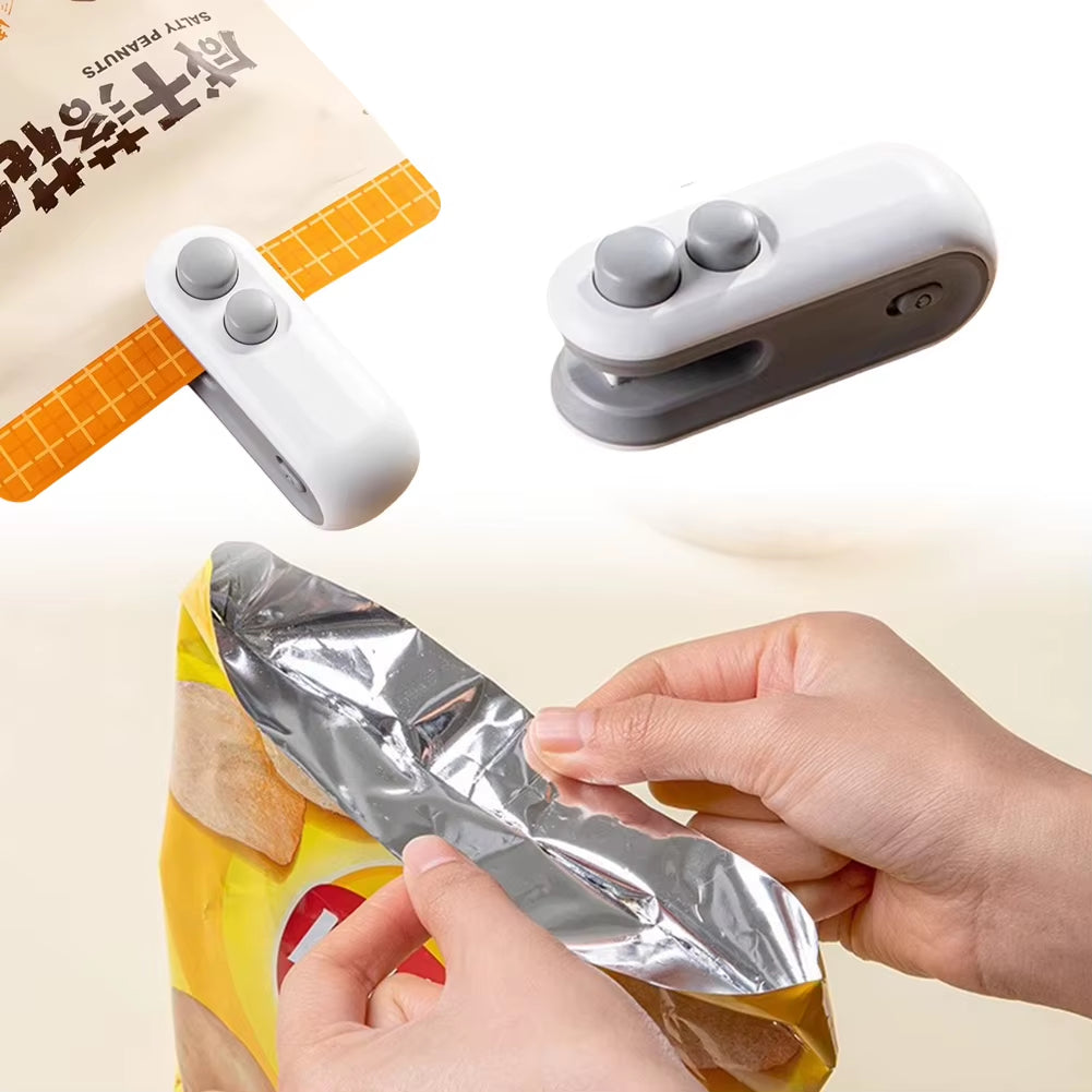 2 in 1 Sealer Cutter Portable Resealer Machine Vacuum Food Sealer Handheld Bag Sealing Machine for Food Storage Snacks Freshness