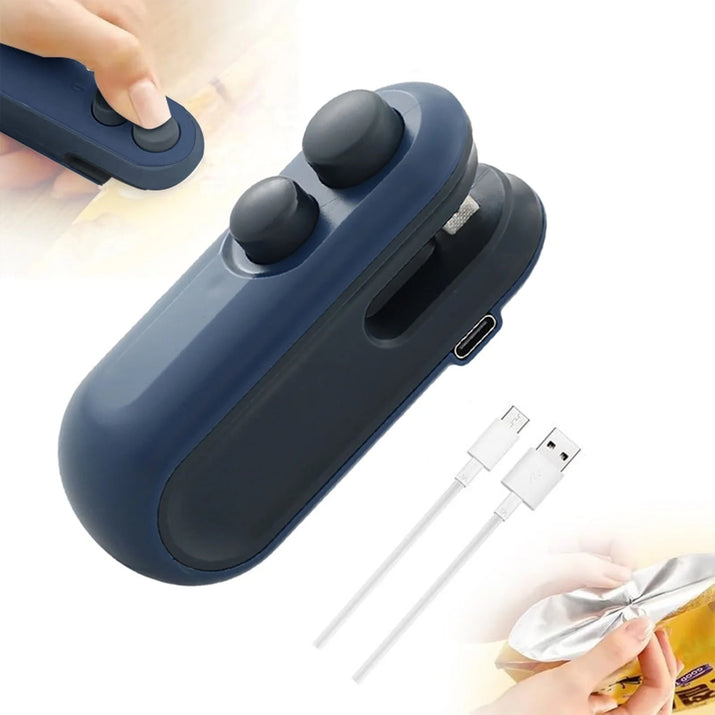 Electric Mini Heat Bag Sealing Machine Package Sealer Bags 2In1 Plastic Bag Sealing Machine Handheld Plastic Bag Heat Sealer