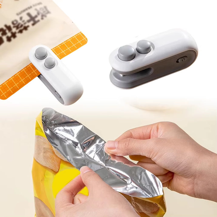 2 in 1 Sealer Cutter Portable Resealer Machine Vacuum Food Sealer Handheld Bag Sealing Machine for Food Storage Snacks Freshness